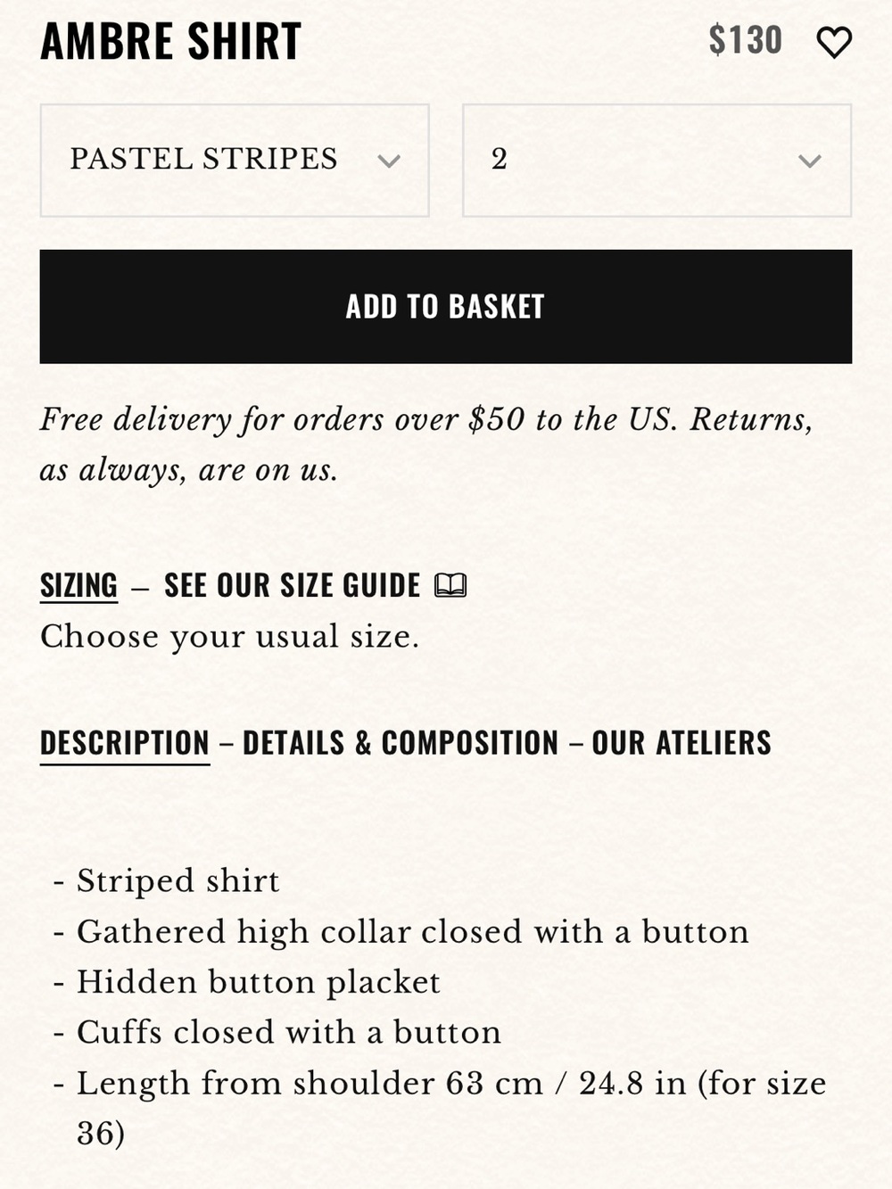 Sezane Ambre Shirt in Pastel Stripes - Picture 11 of 11